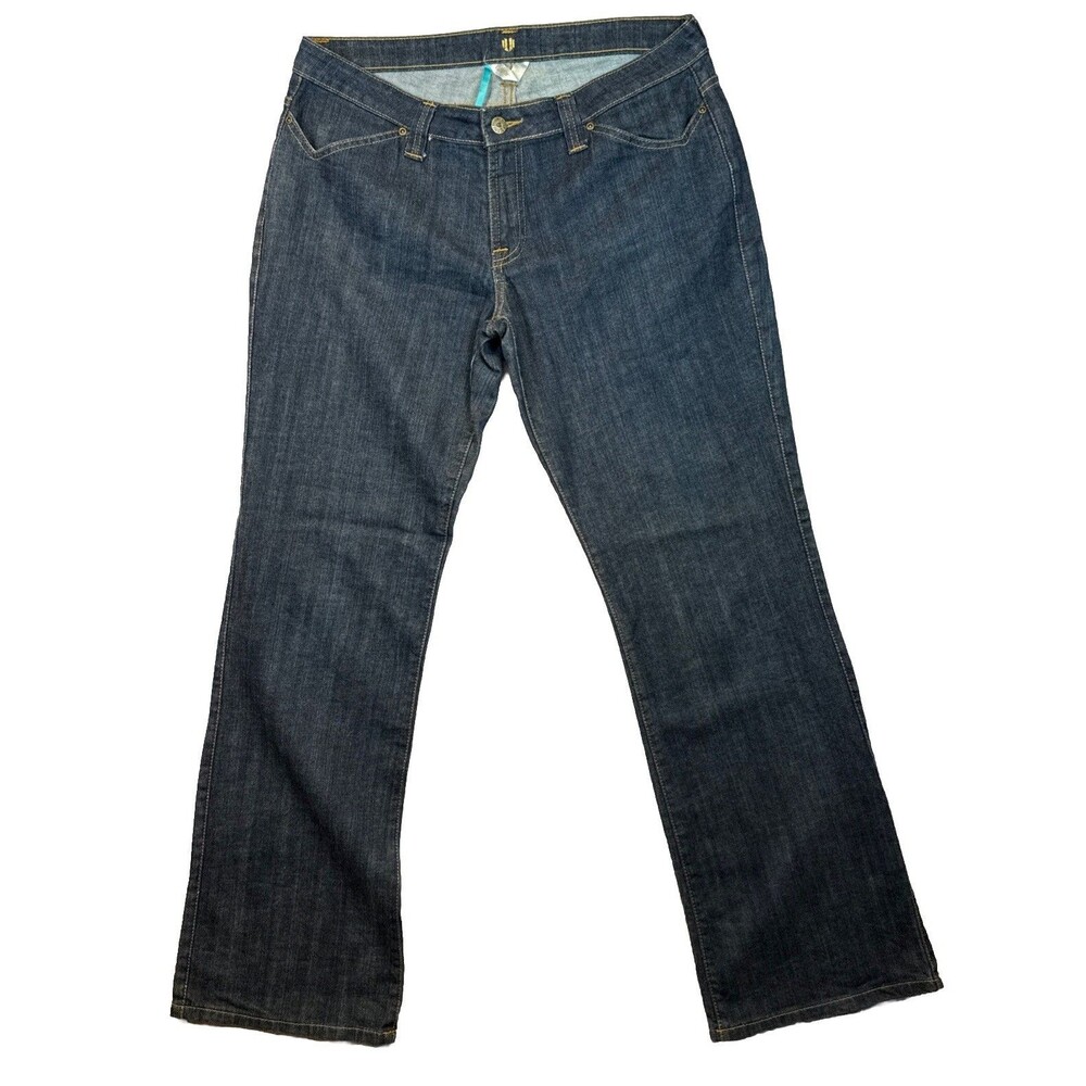 EleVen by Venus Williams Wide Leg Jeans 12 Dark Wash Stretch 32 Inseam Excellent